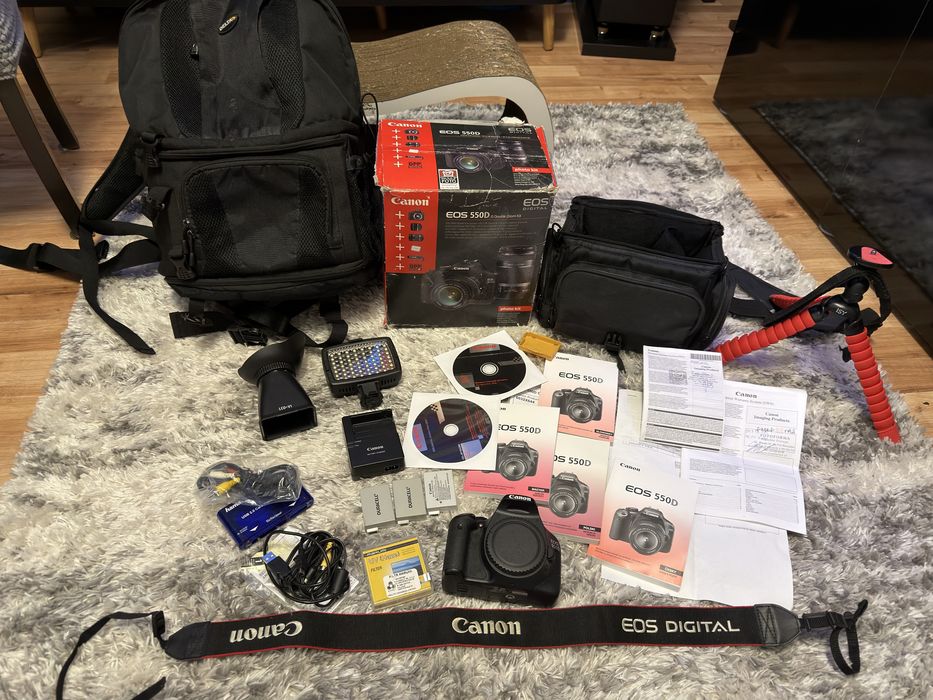 Canon Eos 550d Mega zestaw. Świetny Stan
