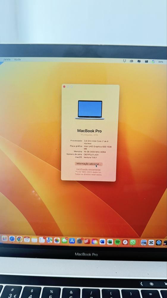 Macbook Pro 16 i7 2019