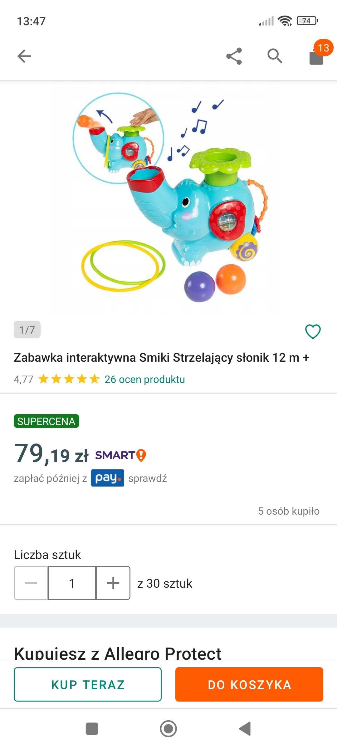 Słonik z pileczkami