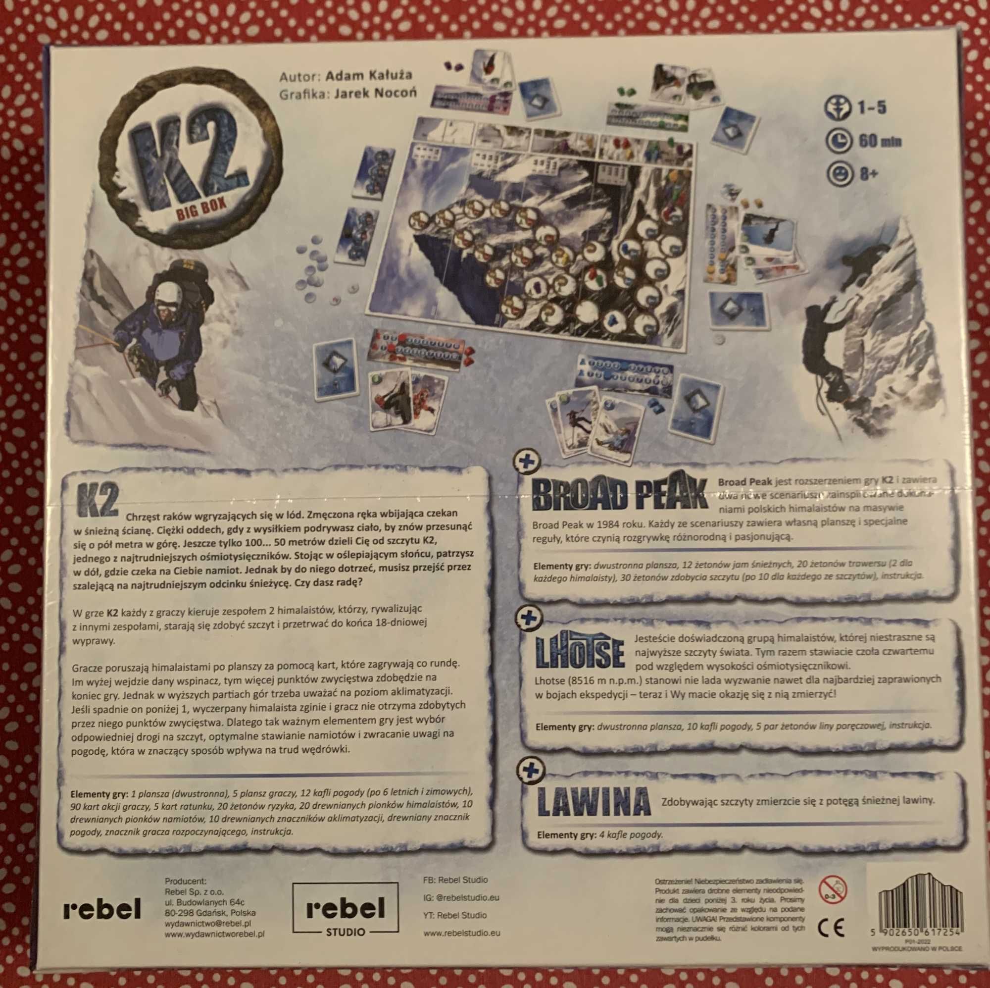 Gra planszowa Rebel K2: Big Box (edycja polska) - nowa zafoliowana