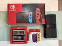Nintendo Switch v2 + karta 64GB + dodatkowe joy-cony + gry + etui