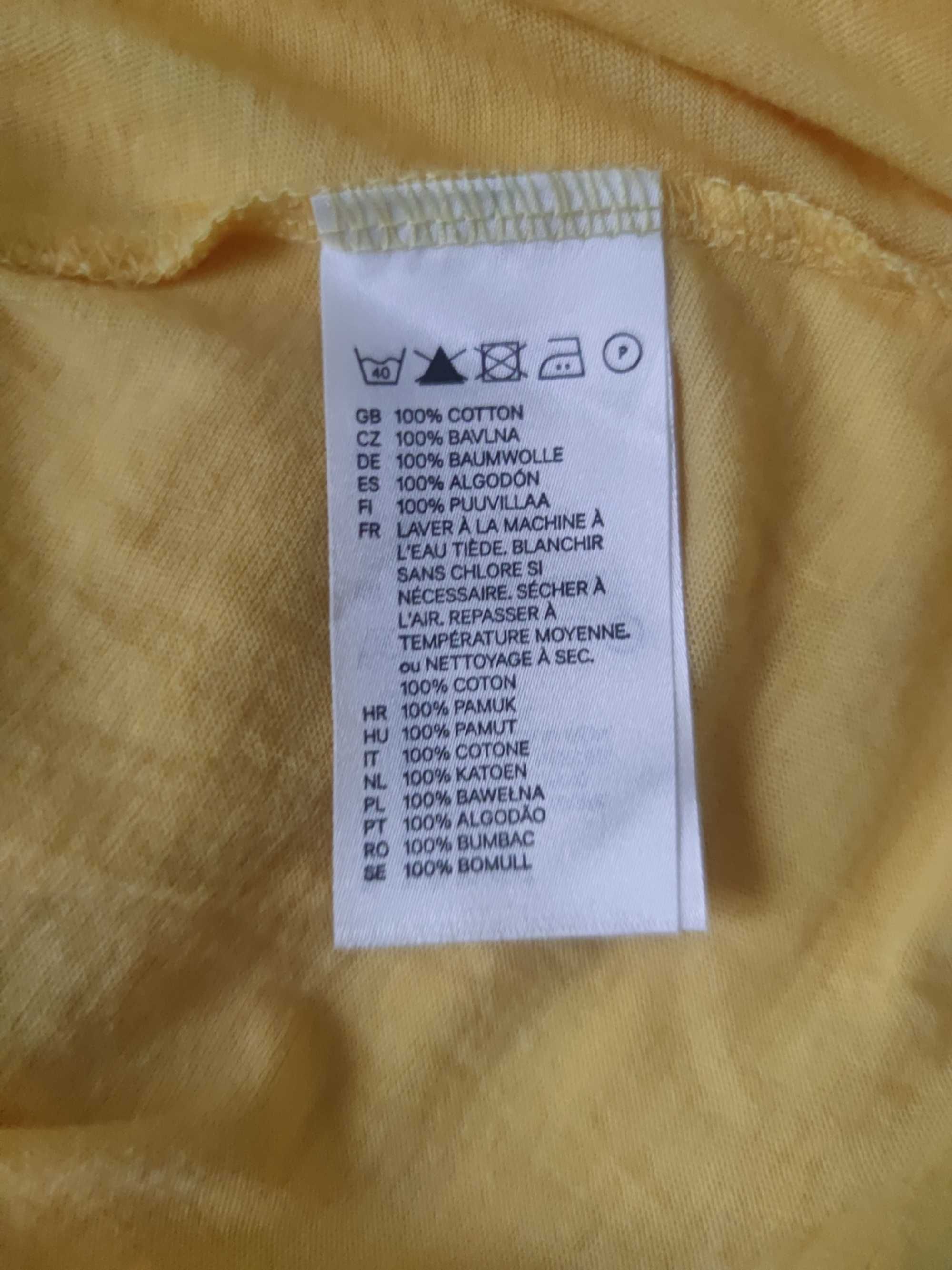 Divided by H&M żółta sukienka maxi plażowa