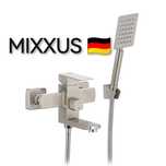 Смеситель кран  для ванны нержавейка MIXXUS KUB-009 короткий гусак