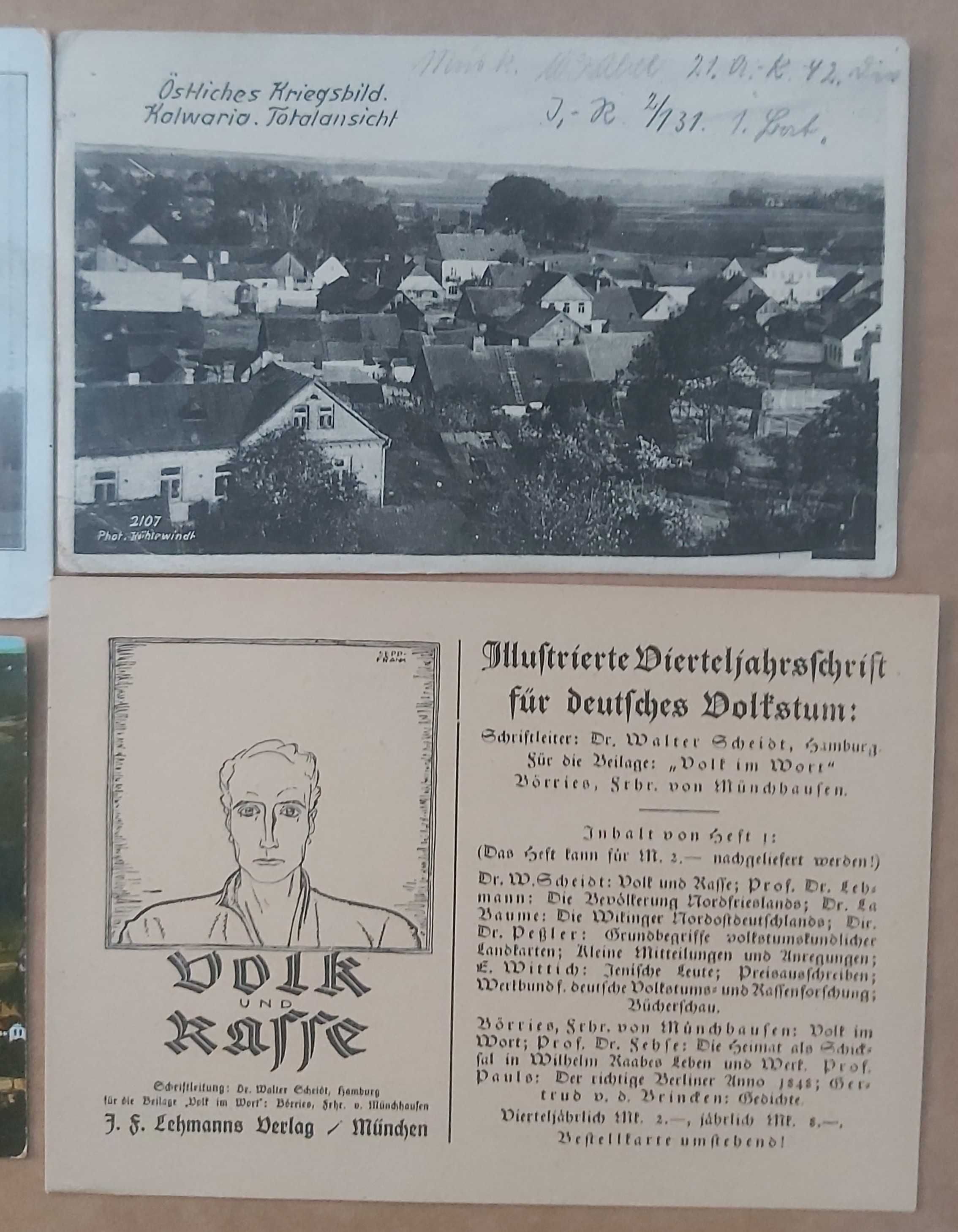 Hel, Kalwaria, Świeradów, Volk und Rasse - 4 stare pocztówki !! !! !!