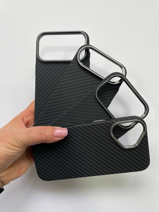 Чохол карбоновий чорний iPhone 17 Pro Max айфон про макс карбон