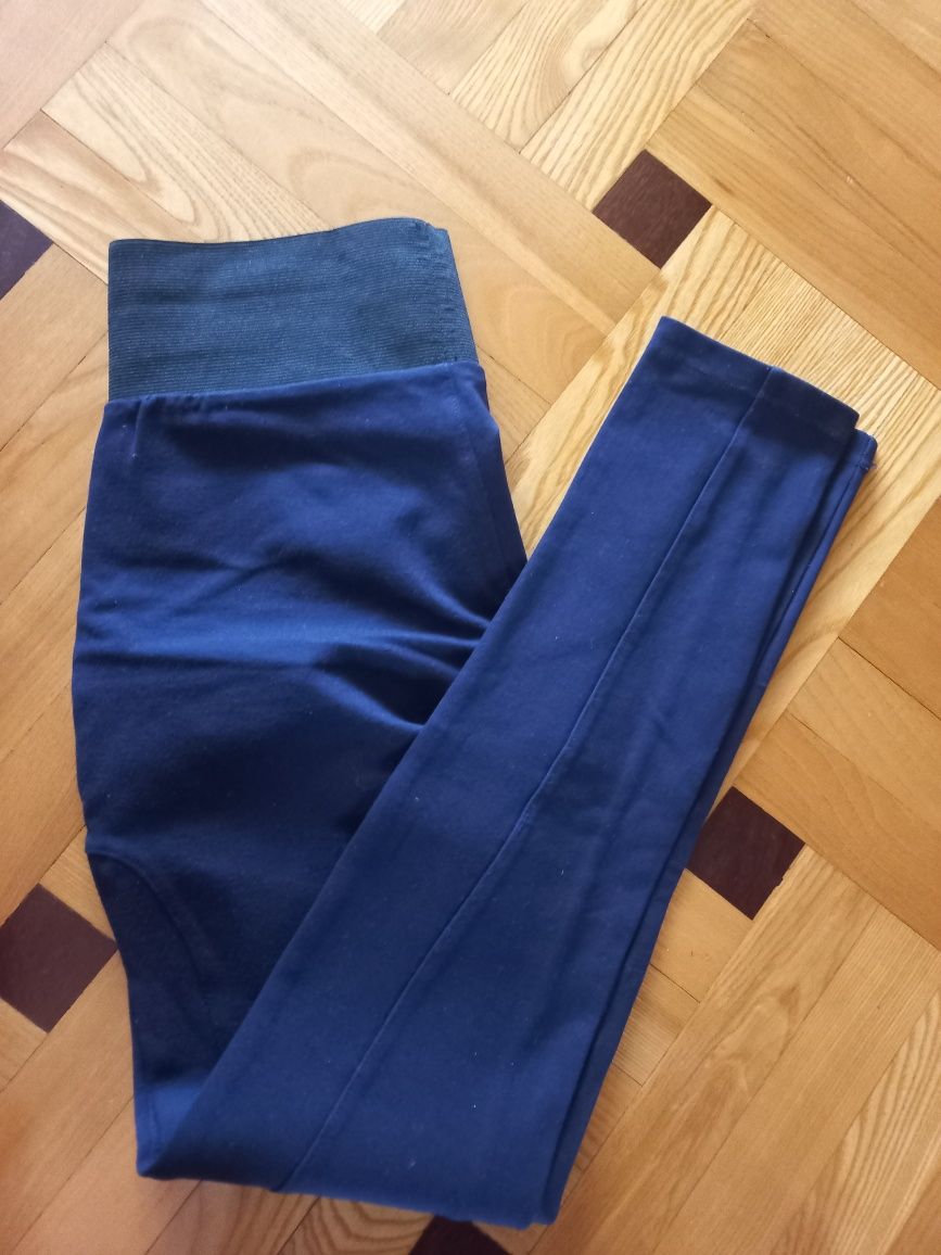 Legginsy granatowe rozmiar M 38 na gumie