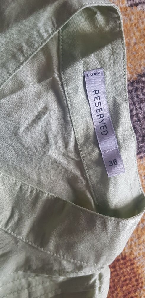 Reserved S 36 nowa bluzka 100% bawełna cotton damska Zielona