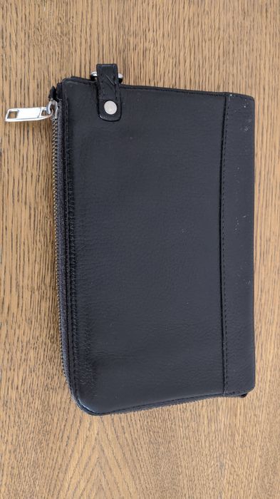 Черная сумочка барсетка кожаная мужская