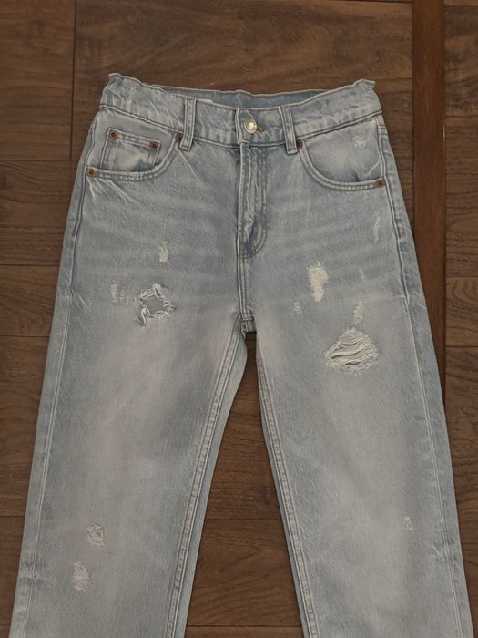 Zara jasne jeany z dziurami 140 cm 10 lat