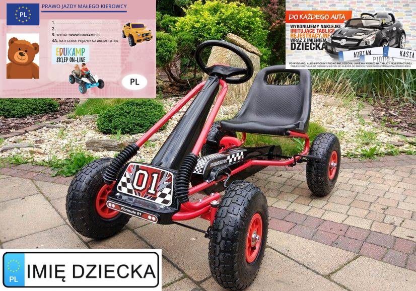 Gokart Na Pedały POMPOWANE koła A15 AIR Gokart A-15 do 6lat