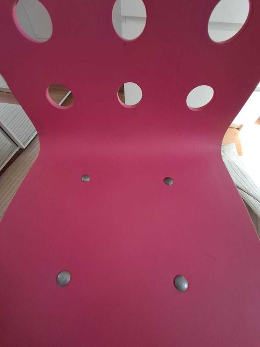 Cadeira IKEA JULES, com estrutura - Rosa