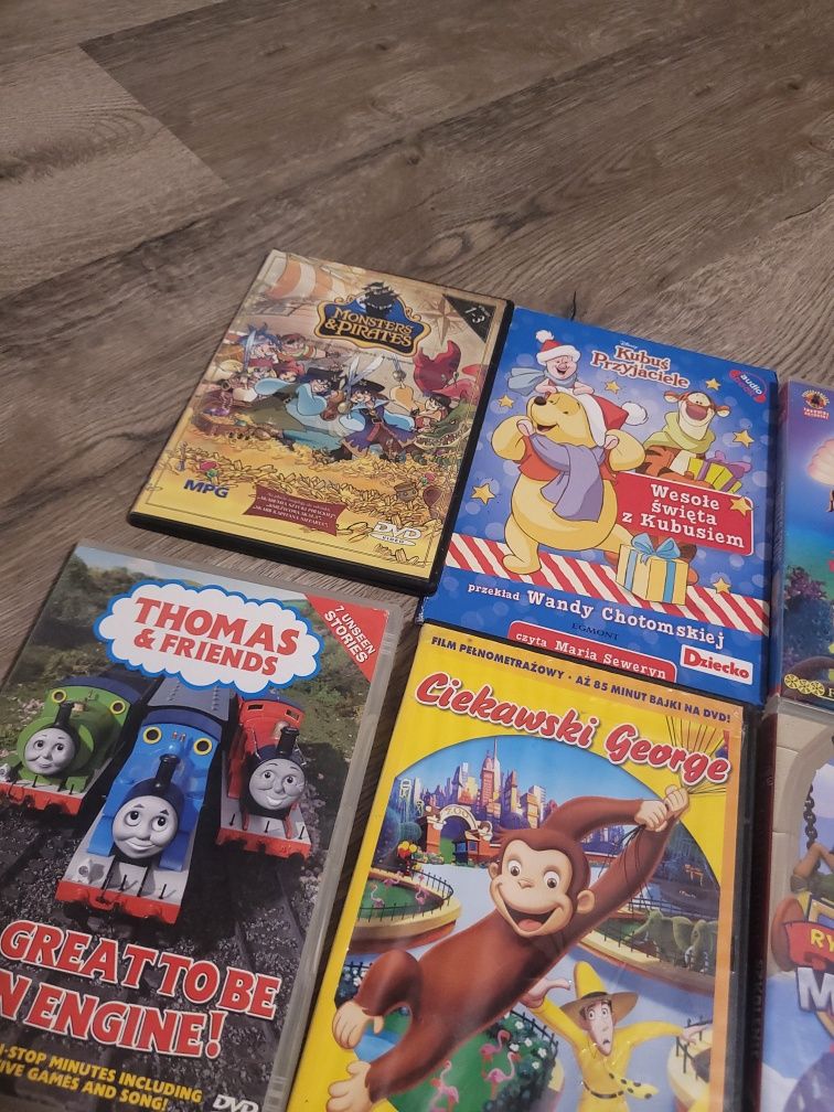 Bajki DVD Kubuś Puchatek Mała Syrenka Inspektor Gadżet Tomek i przyjac