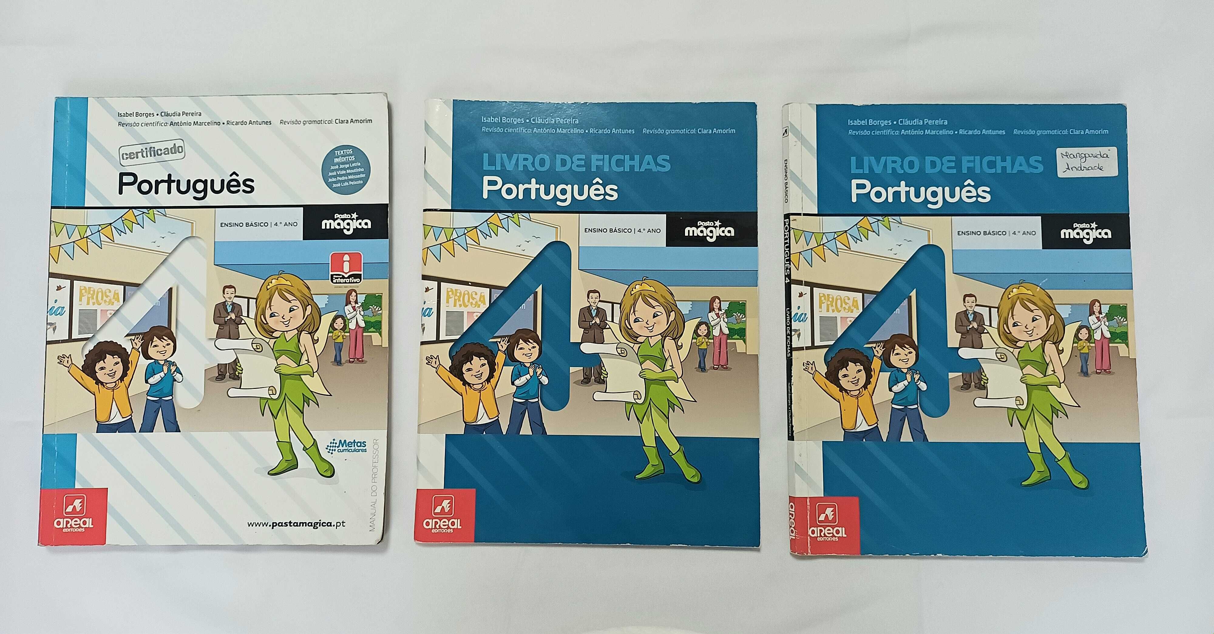 Cadernos de exercícios Português e Matemática 4º ano