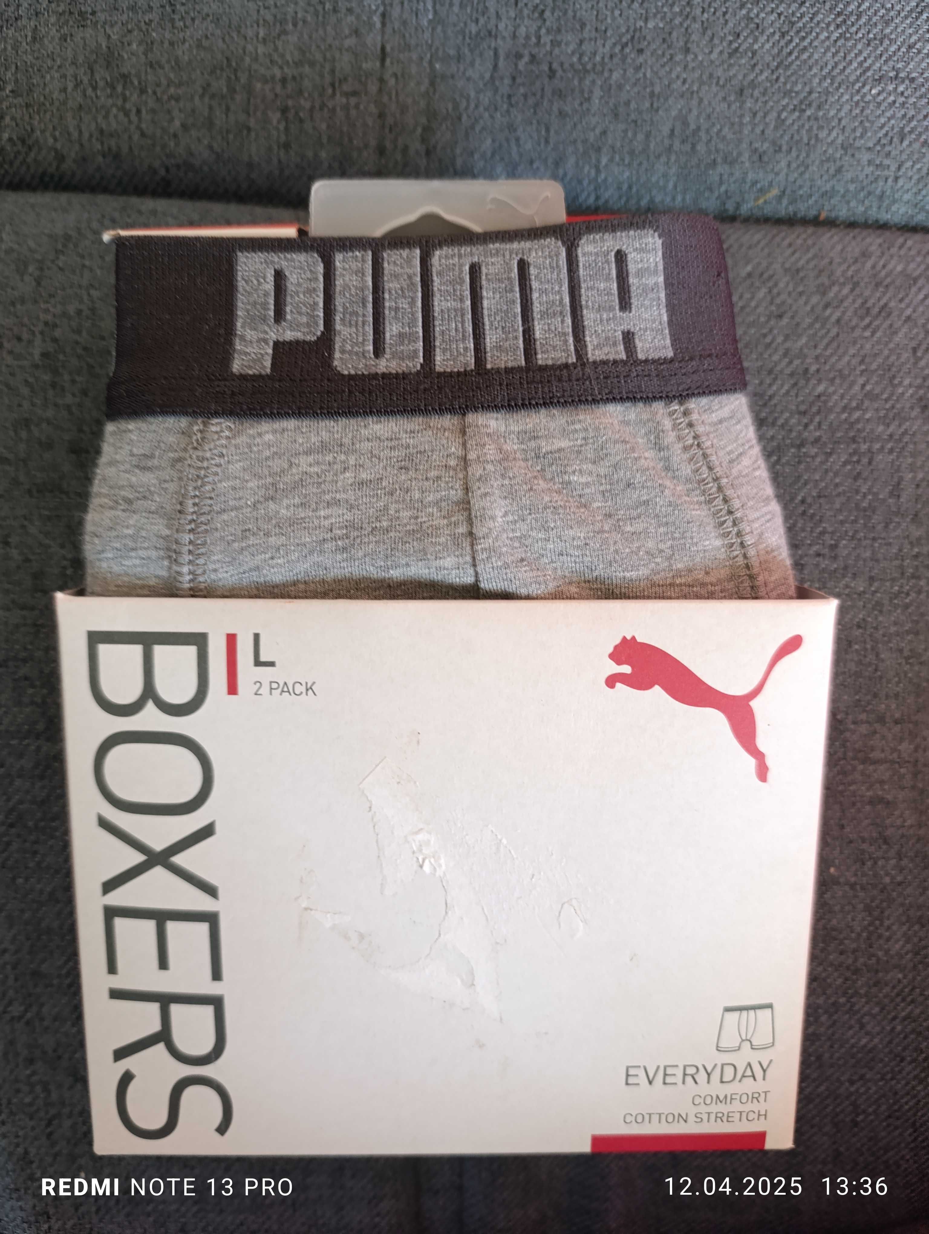 Bokserki męskie L Puma Nowe 2Pak