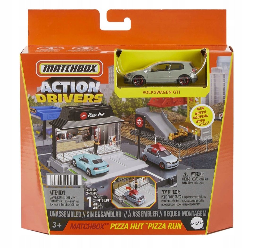 MATCHBOX Makieta Pizza Hut+GOLF GTi 1:64
