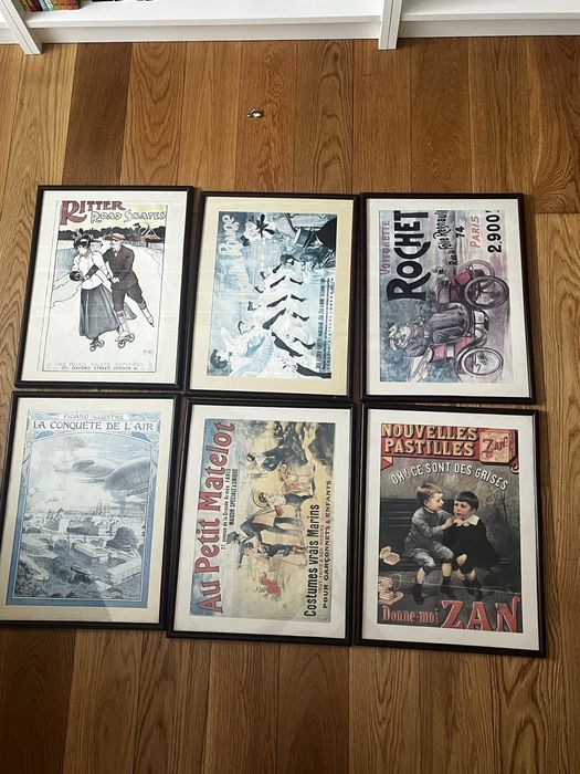 Conjunto de quadros vintage