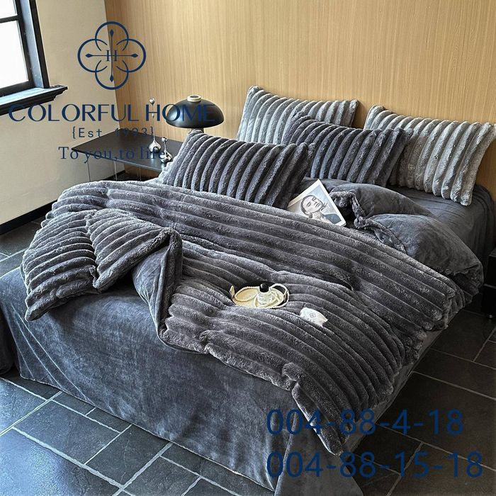 Тепла велюрова постіль шарпей євро