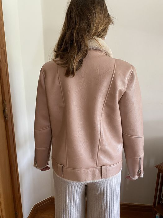 Blusao de crianca pele sintetica Zara 14 anos