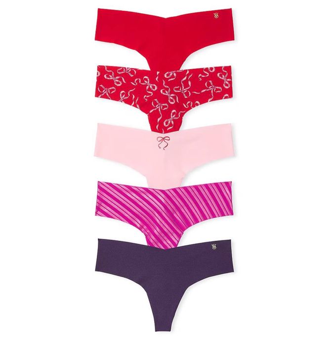 Victorias Secret XS S М L Набор 5 7 трусики трусы стринги Pink подарок