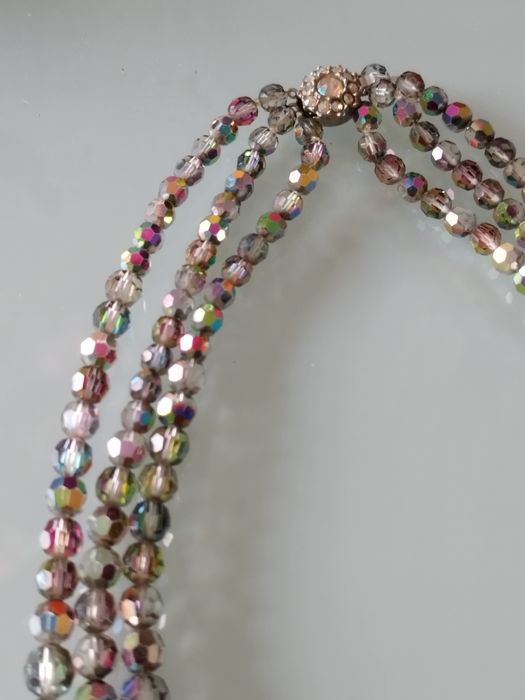 lindo colar vintage de cristal