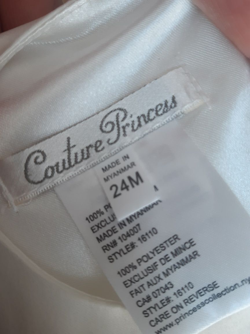 Sukienka tiulowa 86/92 pudrowy róż princes 2 chrzest wesele komunia
