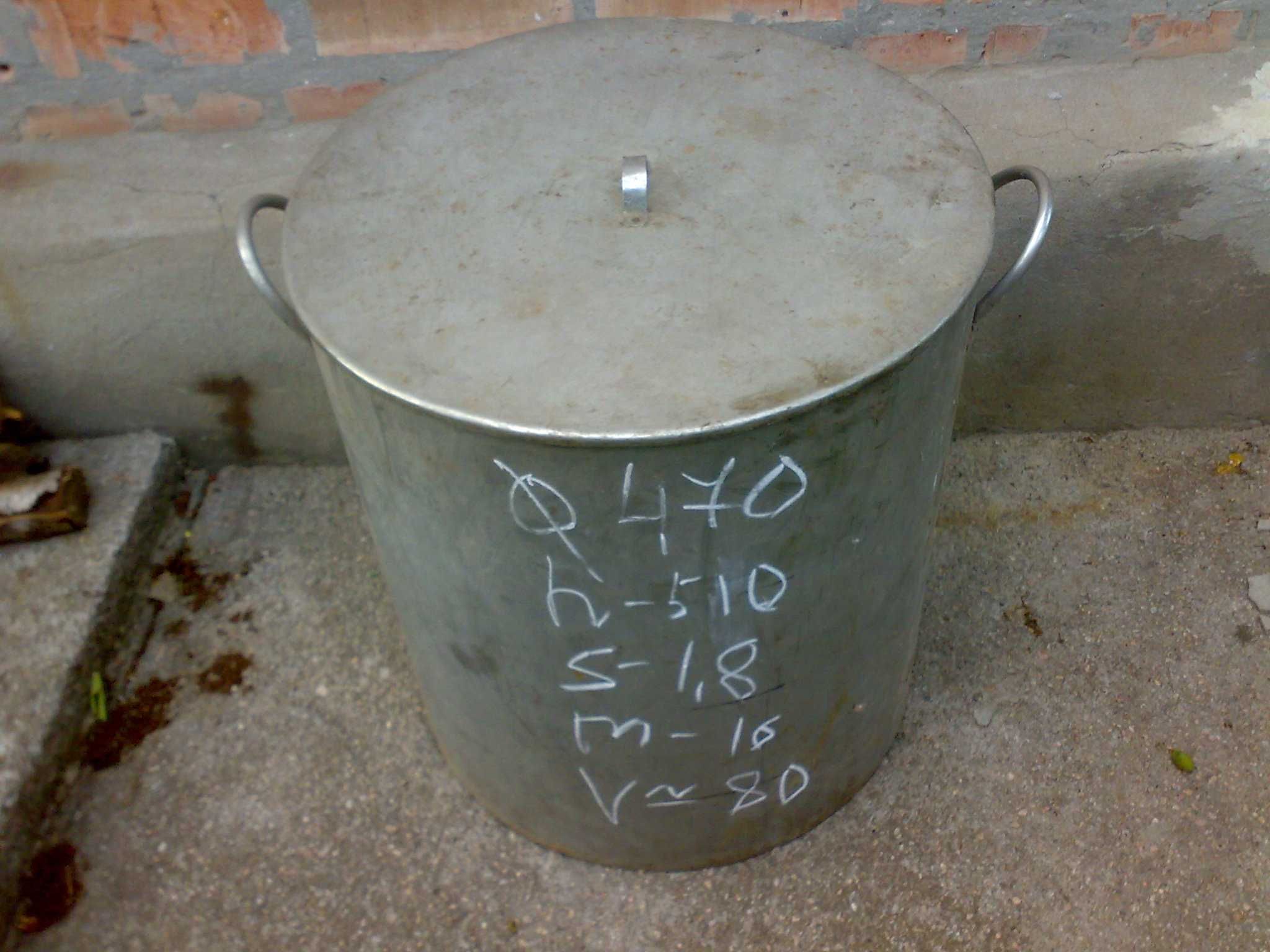 Кастрюля нержавеющая.нержавейка  80 л. S-2 мм.16 кг.