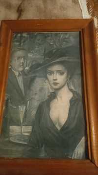 Картина Дама в шляпке.