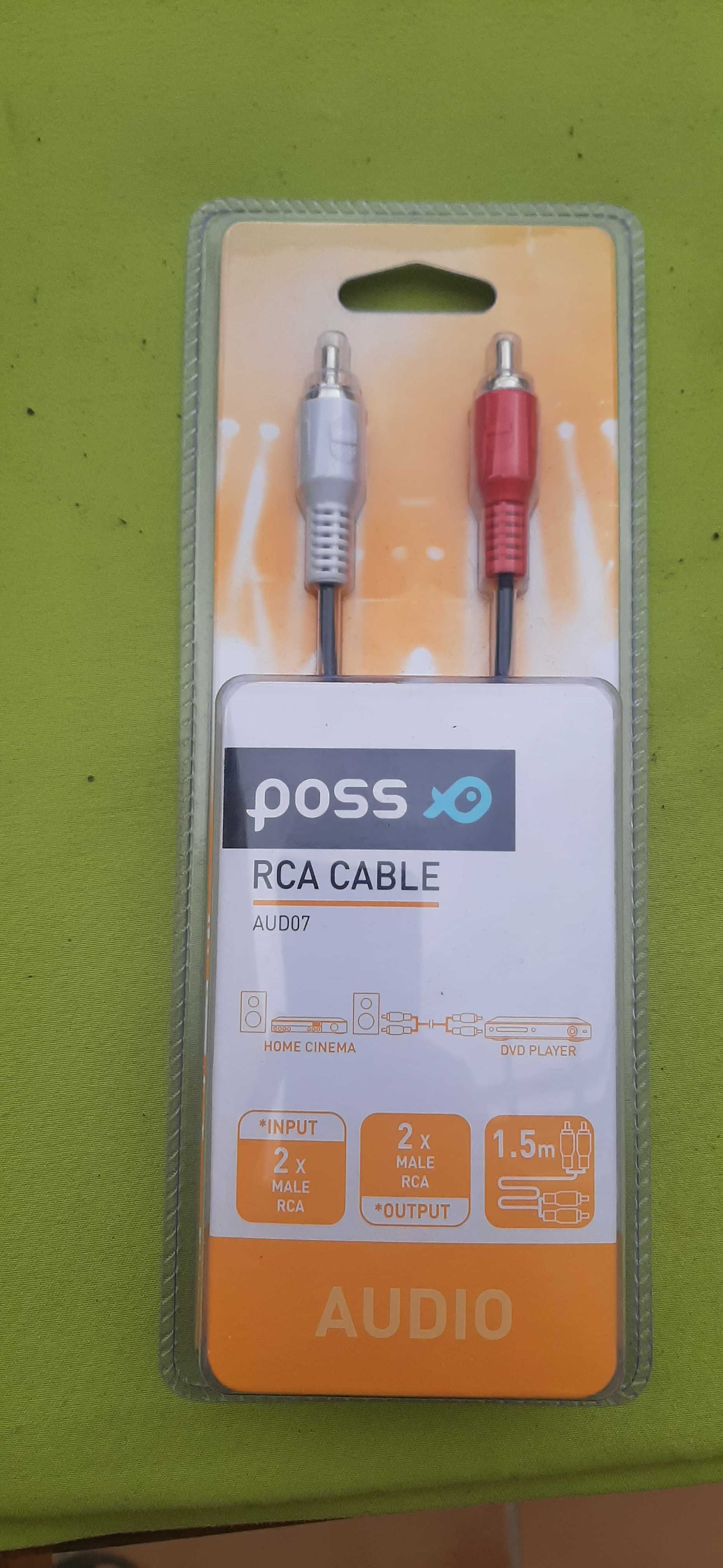Cabo RCA 2 Male 1.5 mts