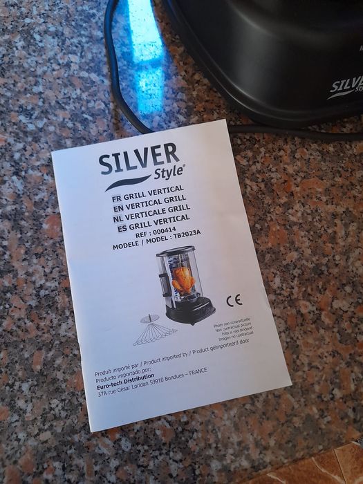 Griil elétrica rotativa para assar