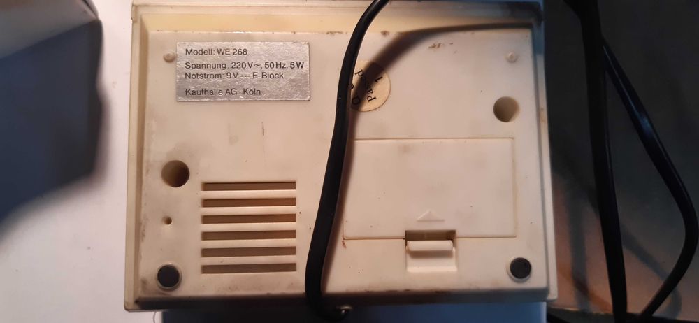 stary zegarek budzik elektroniczny WE-268 Kaufhalle AG Koln