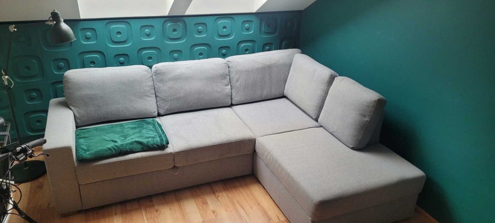 Narożnik PISA NEW z funkcją spania, pojemnik na pościel