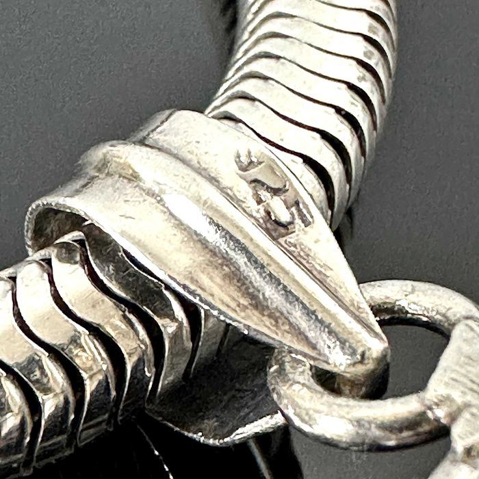 Srebrny artystyczny naszyjnik z Lapis lazuli ręcznie wykonany próba925