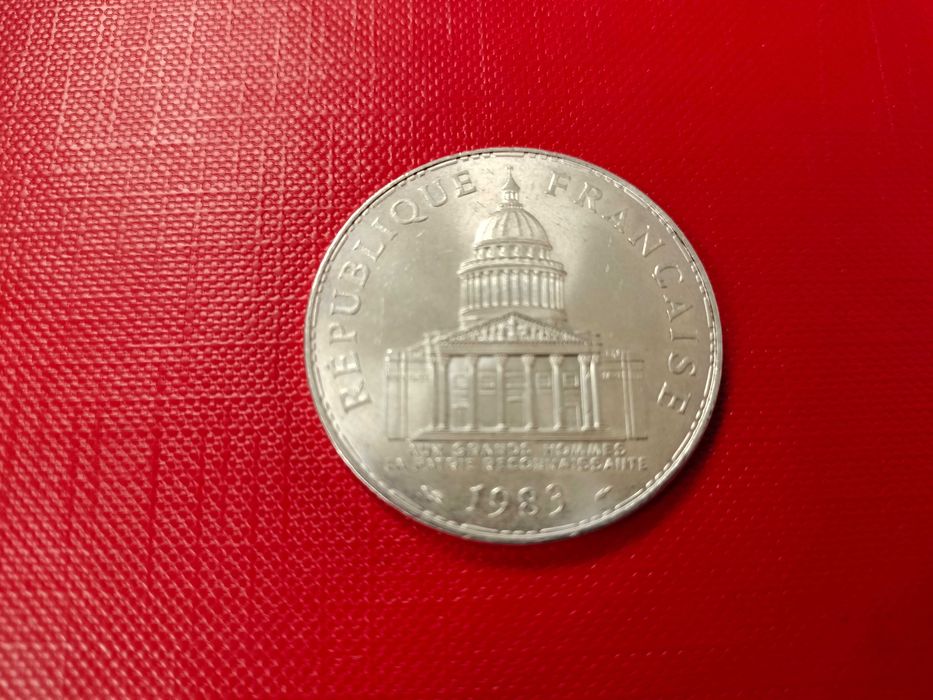 Moneta srebrna 100 franków francuskich - Pantheon - rok 1983
