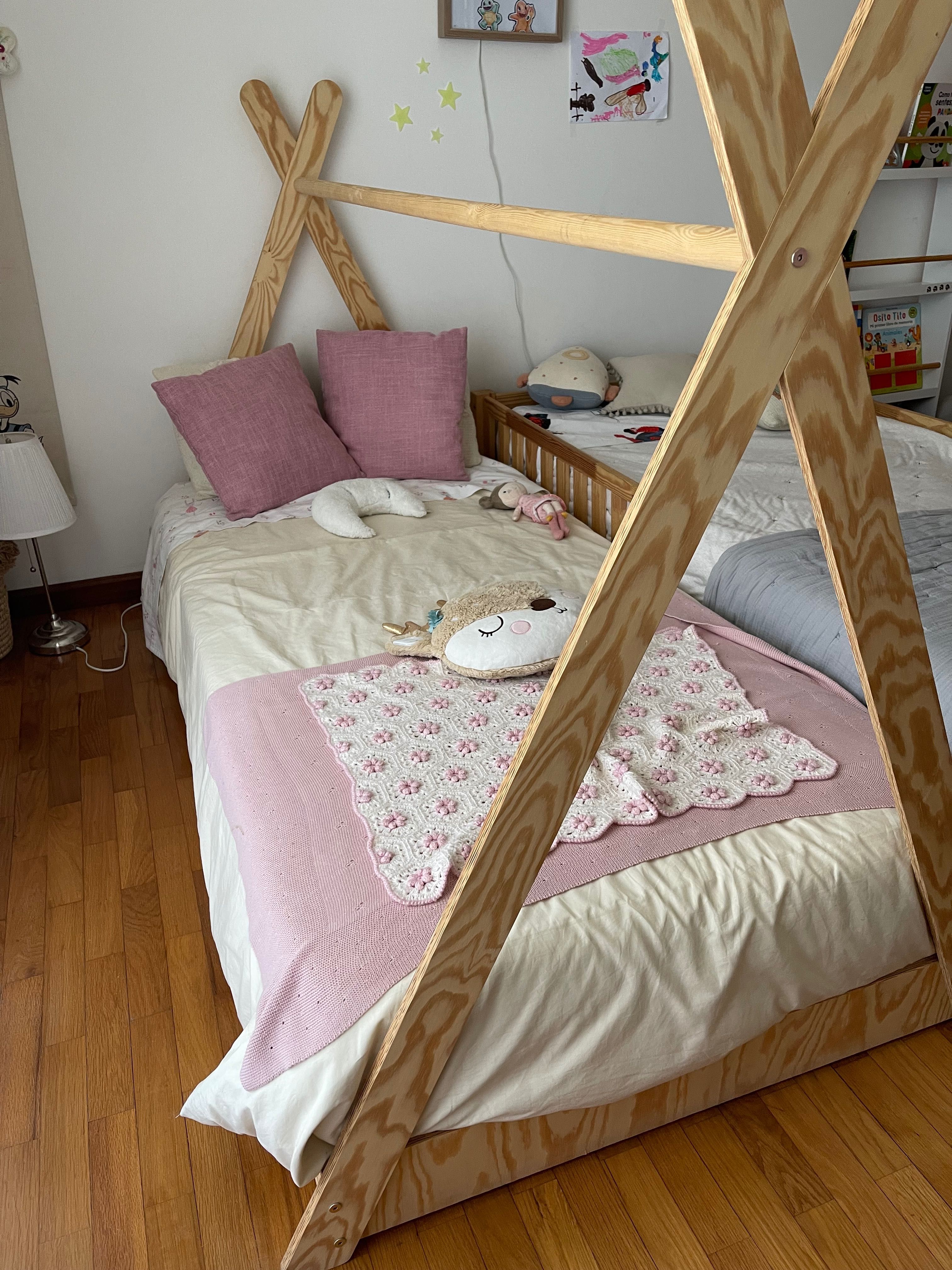 Cama Tipi 90x190cm com colchão Molaflex