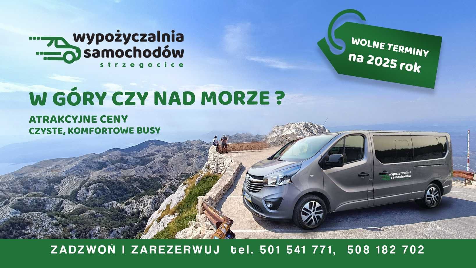 Wypożyczalnia busów Wynajem busa 9 osobowy Trafic - NOWE - WAKACJE