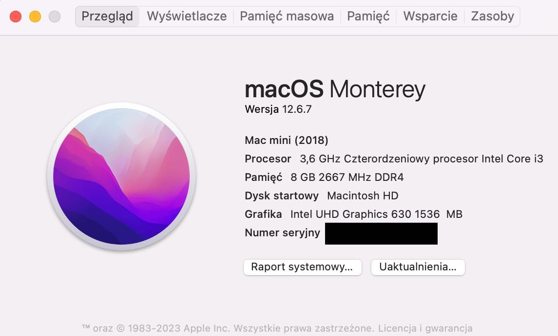 Apple Mac mini 2018 i3 3,6 GHz 8 GB RAM 128 GB