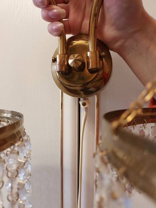 Бра хрустальная Чехия 2 лампочки