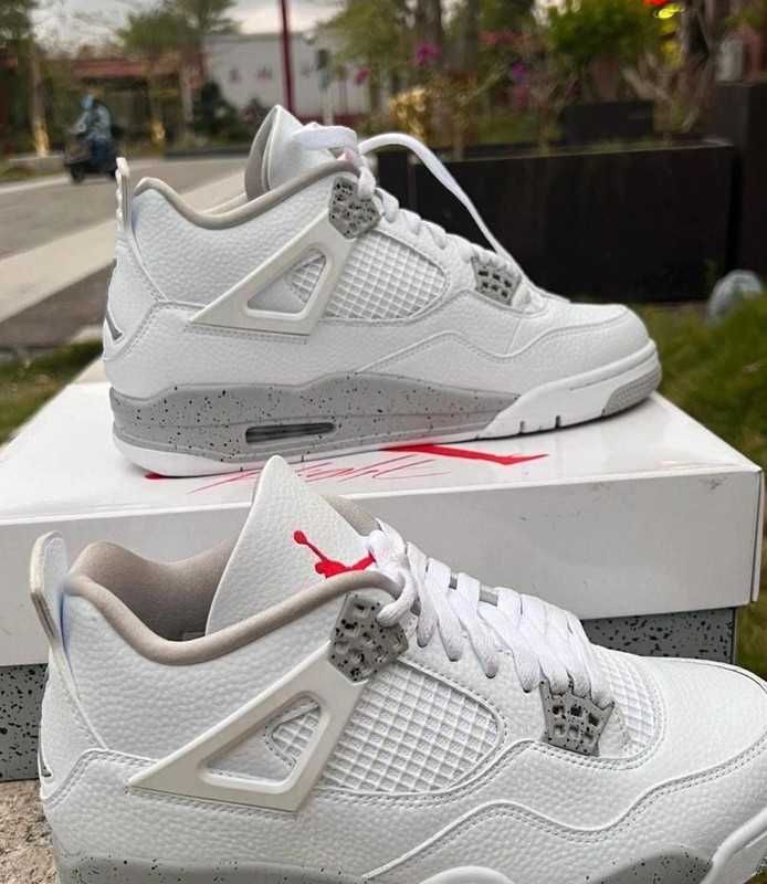 *NoweJordan4 Air4ButyWhiteUnisexTrampki*Dzisiaj Wysyłka 41