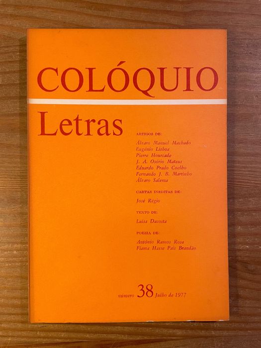 Colóquio - Letras - Número 38 (portes grátis) José Régio