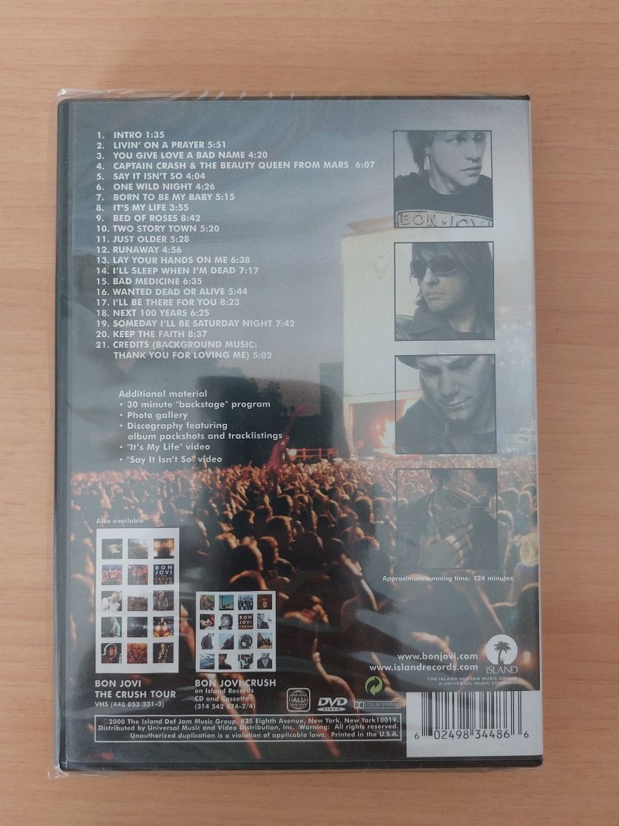 DVD Novo e Selado - Bon Jovi - The Crush Tour