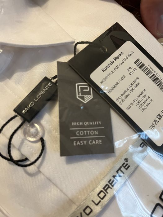 Pako Lorente koszula biała slim fit XXL