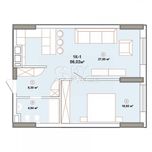 ЖК Edelweiss House. Краща однокімнатна в ЖК. 57 м2 Стелі 3 метри