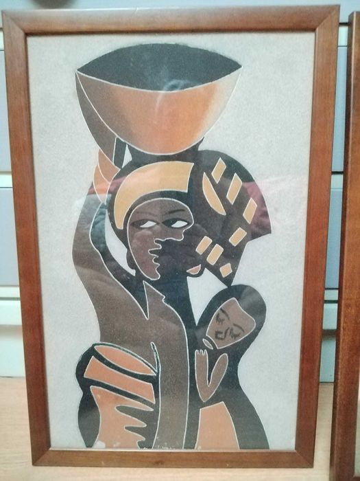 Quadros em areia pintada