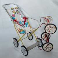 Zabytkowy stary wózek dla lalki duży PRL