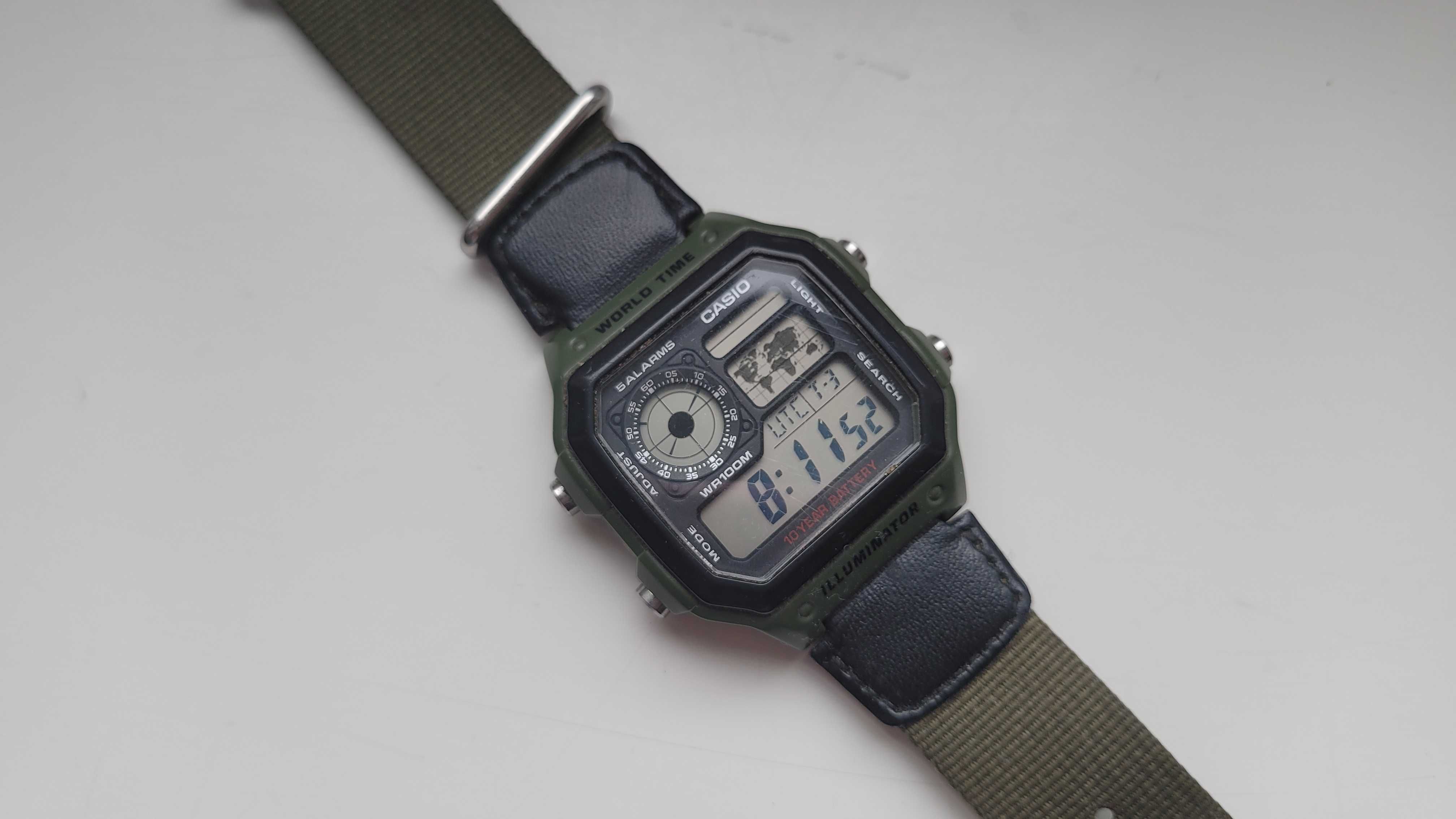 Zegarek Casio AE-1200WH " ZIELONY" na zielonym pasku