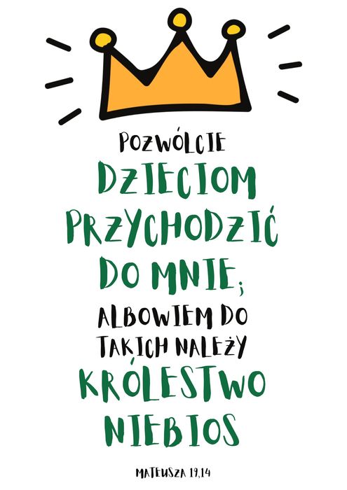 Plakat chrześcijański dla dzieci – format A4