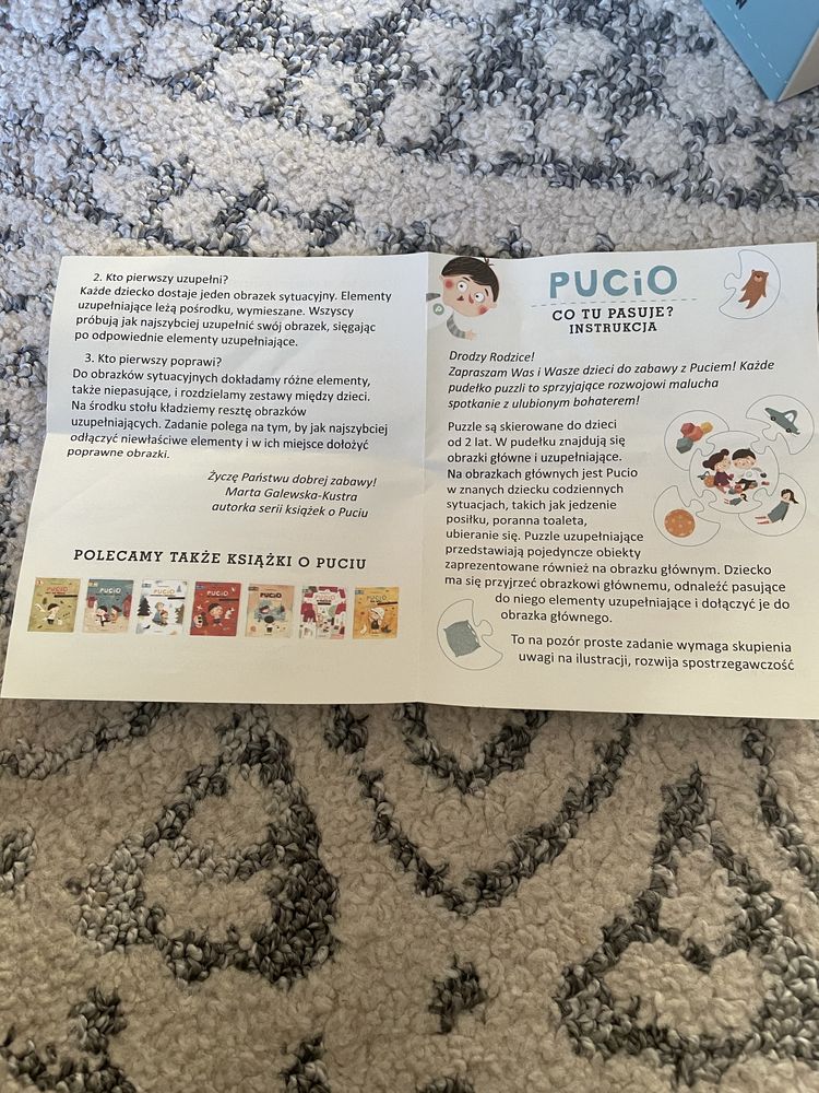 Pucio Co tu pasuje? Gra/ puzzle