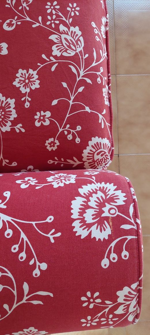 Ektorp poltrona Virestad red/white Ikea