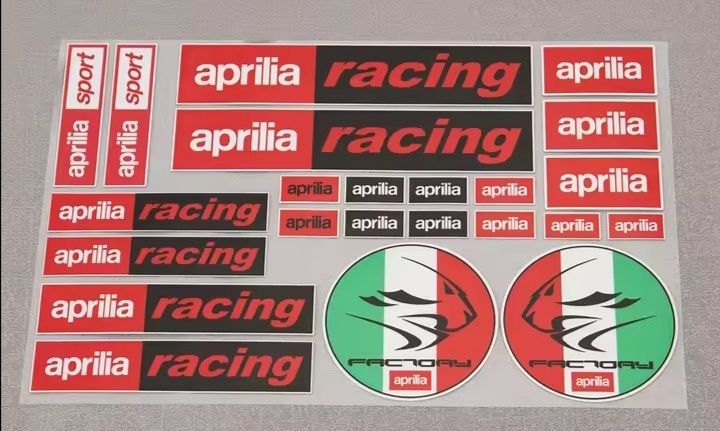 Pack de 23 Adesivos Sport Aprilia Racing Factory -
