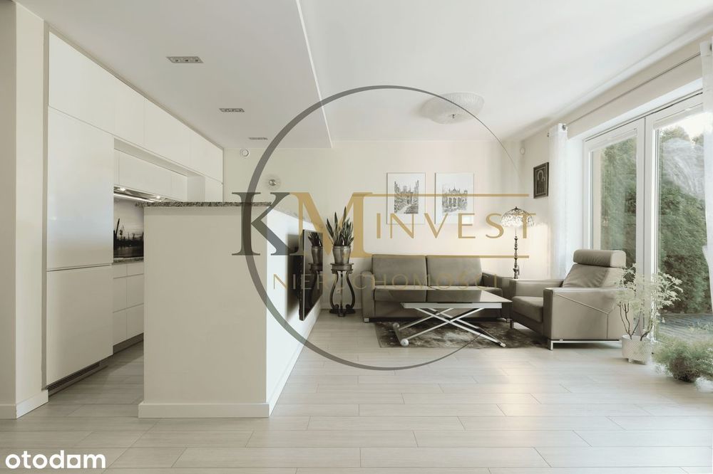 Słoneczny dom z ogrodem, garażem w bryle, kominkiem, w cichej okolicy